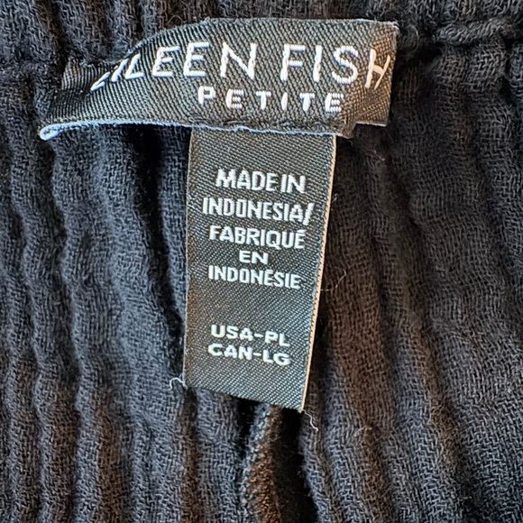 Eileen Fisher gauze wide leg pant sz Petite L - Picture 6 of 7